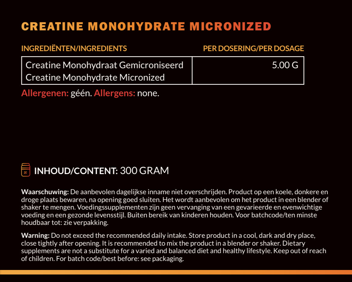 Creatine Monohydraat Micronized - 300g