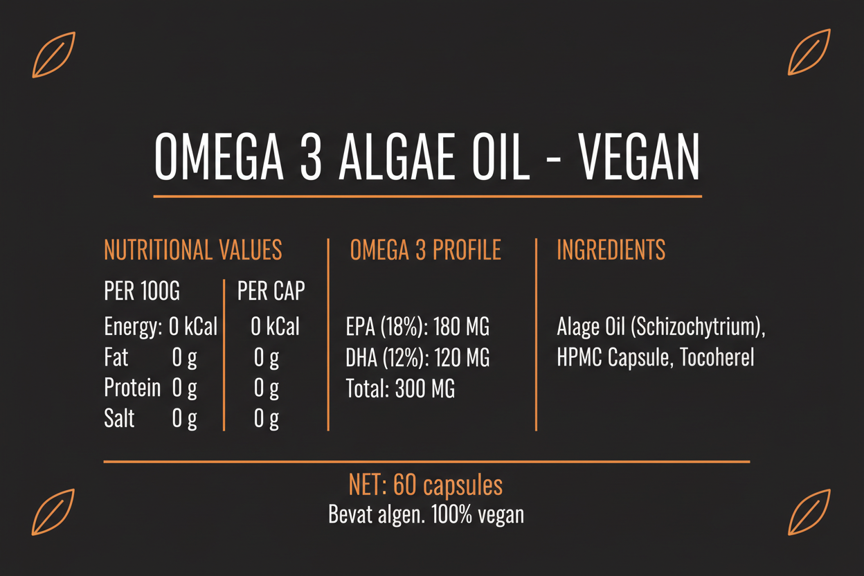 Omega 3 strak label