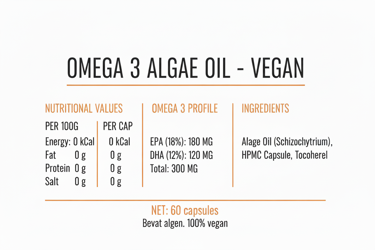 Omega 3 Algenolie - 60 capsules